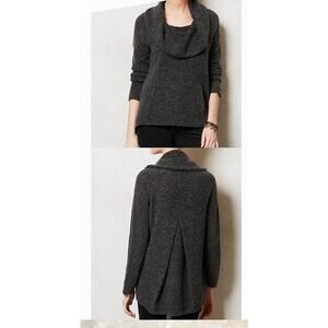 Anthropologie Angel of the North Gray Wool Boucle Cowlneck Sweater Size XS